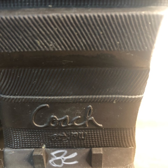 Authentic Coach Size 6 Knee High Rubber Jacquard Boots - Picture 5 of 16